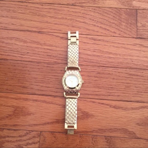 Michael Kors Gold Sneak Style Leather Watch main image 8